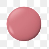 Pink round png sticker, transparent background