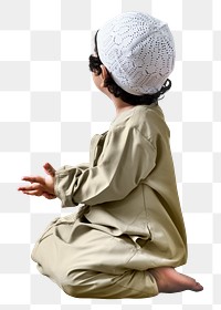 Muslim boy png praying cut out, Ramadan, religious, transparent background