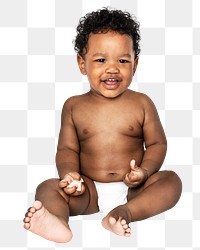 African baby png clipart, transparent background