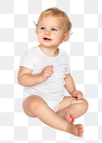 Baby png clipart, cute infant transparent background