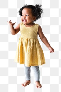 African American toddler png clipart, cute girl, transparent background