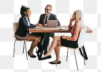 Business manager png interviewing candidate, job recruitment, transparent background