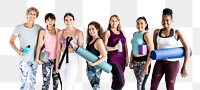 Yoga instructors png cut out, diverse people, job concept, transparent background