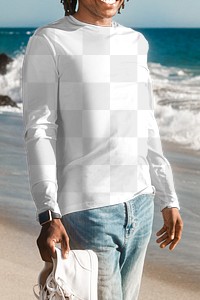 Png men&rsquo;s sleeveless top mockup beach apparel photoshoot