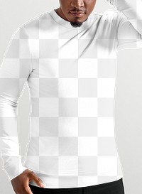 PNG long sleeve mockup, men's autumn apparel fashion design