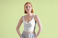 Tank top png mockup transparent, women's sleepwear apparel fashion design