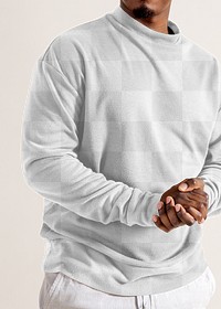 Long sleeve png mockup, men's autumn apparel fashion design