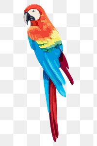 Parrot sticker png, watercolor bird illustration on transparent background 