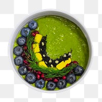 Png smoothie bowl sticker, food photography, transparent background