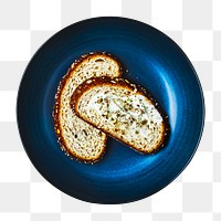 Sliced whole wheat toast png sticker, food photography, transparent background