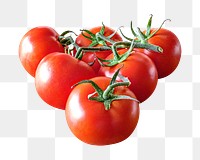 Tomato bunch png clipart, fresh vegetable on transparent background