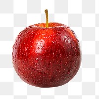 Red apple png clipart, organic fruit on transparent background