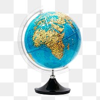 Globe png sticker, world teaching image on transparent background