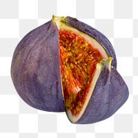 Fresh fig png clipart, purple fruit on transparent background