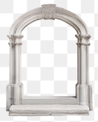 Greek window png frame clipart, aesthetic architecture