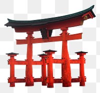 Japanese Torii gate png, Kyoto's traditional architecture, transparent background