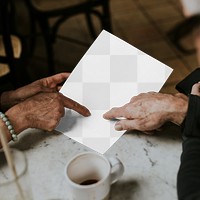 Coffee shop menu png mockup, transparent design