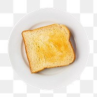 Png toasted bread sticker, food photography, transparent background