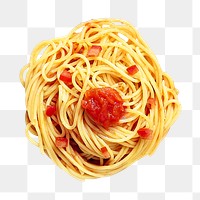 Png spaghetti sticker, food photography, transparent background