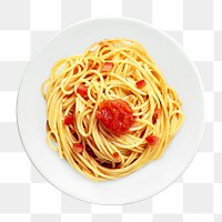 Png spaghetti sticker, food photography, transparent background