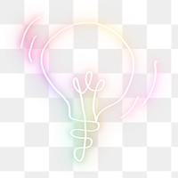 Led lamp neon rainbow png doodle