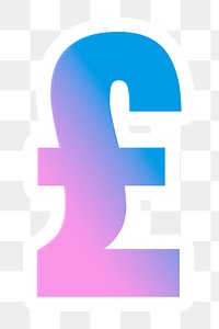 Gradient pound sterling sign png 
