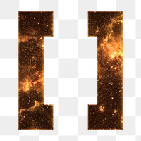 Square Brackets sign png galaxy effect brown symbol