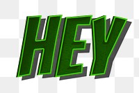 Hey retro style png typography 