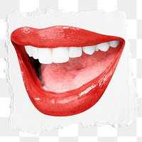 Lips PNG sexy smile sticker