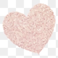 Pink heart png sticker, transparent background