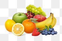 Fruits png on table clipart, healthy, delicious food