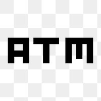 ATM icon png, sharp style, transparent background