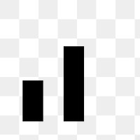 PNG Signal Cellular Alt 2 Bar, device icon, sharp symbol style