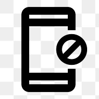 App Blocking png, action icon, outlined style, transparent background
