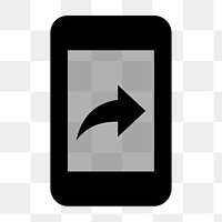 PNG Mobile Screen Share icon, two tone style on transparent background
