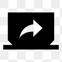 PNG Screen Share, communication icon, sharp style, transparent background