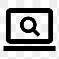 PNG Screen Search Desktop, device icon, outlined style, transparent background