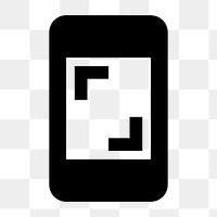 Screenshot PNG, device icon,  filled style, transparent background