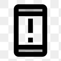 PNG Security Update Warning, device icon, two tone style on transparent background