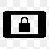 PNG Screen Lock Landscape icon, outlined style, transparent background
