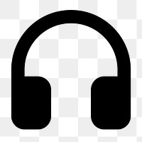 PNG Headphones, hardware icon, round style, transparent background