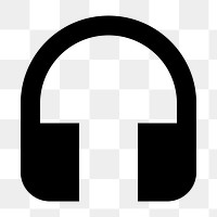 Headset PNG, hardware icon,  filled style, transparent background