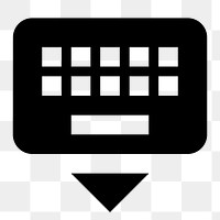 Keyboard Hide PNG, hardware icon,  filled style, transparent background