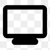Monitor PNG, hardware icon, round style, transparent background