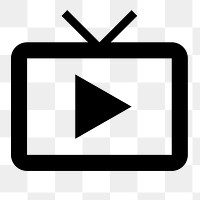 Live Tv PNG, notification icon, filled style, transparent background