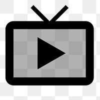 Live Tv PNG, notification icon, two tone style on transparent background