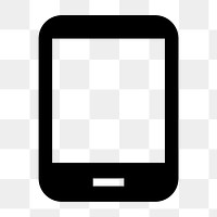 Tablet Android PNG, hardware icon, outlined style, transparent background