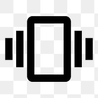Vibration PNG, notification icon, filled style, transparent background
