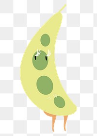 Edamame bean png sticker, Japanese vegetable cartoon on transparent background