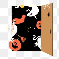 Trick or treat png illustration, Halloween celebration on transparent background